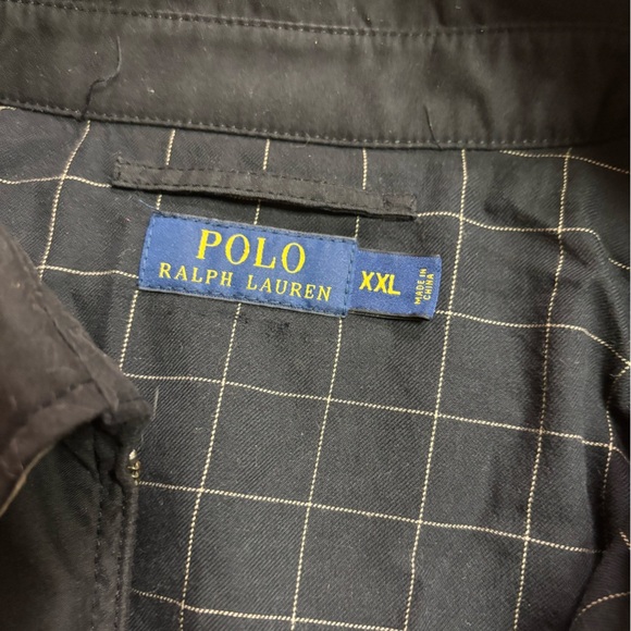 Polo Ralph Lauren Jacket Harrington Golf Full Zip Mens Black Coat XXL *FLAW - Picture 3 of 7